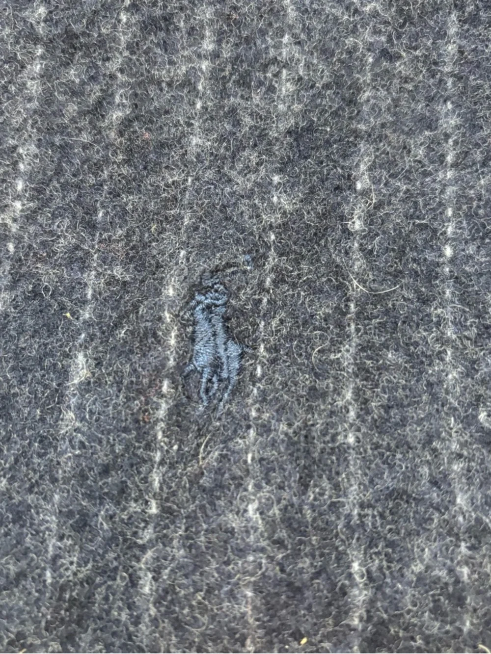 Men’s Polo Ralph Lauren Wool Blend Navy‎ Blue and Grey Scarf